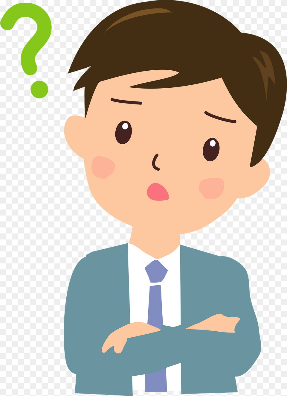 Jed Businessman Is Questioning Clipart, Accessories, Formal Wear, Tie, Baby Free Transparent Png