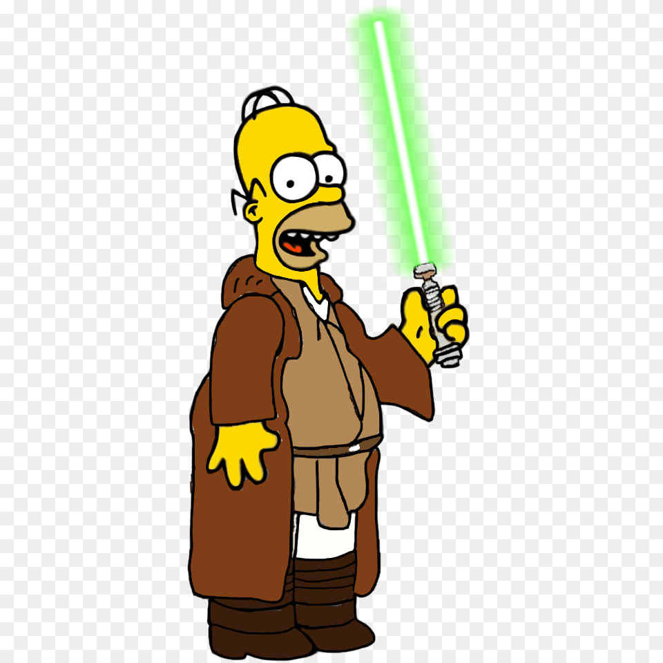 Jedi Master Homer Simpson By Darthranner83 Homer Simpson Eating A Donut, Person, Book, Comics, Publication Free Transparent Png
