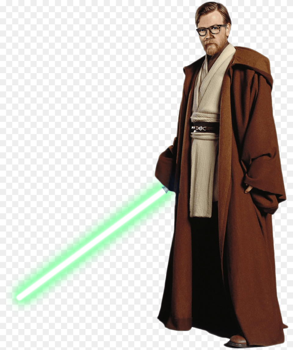Jedi Obi Wan Kenobi Costume Boots, Clothing, Coat, Fashion, Long Sleeve Png Image