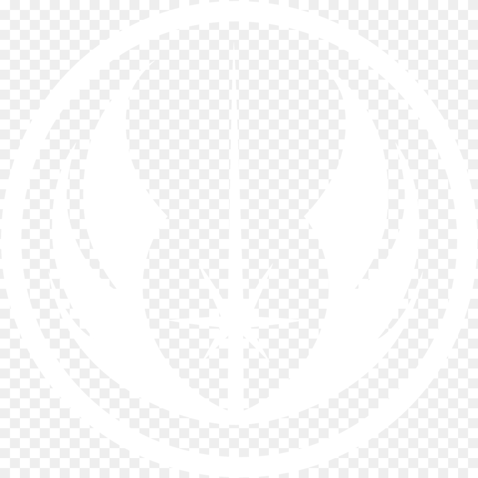Jedi Order Symbol White, Stencil, Emblem, Ammunition, Grenade Free Transparent Png