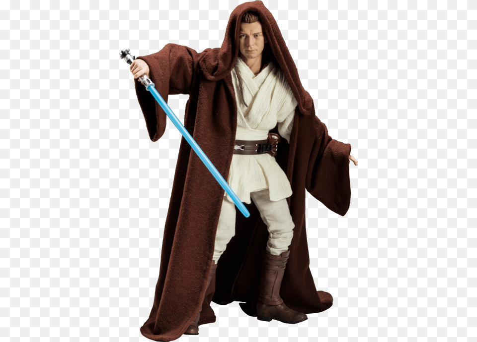 Jedi Padawan Sixth Scale Figure Sideshow Star Wars Padawan Obi Wan Kenobi, Fashion, Cloak, Clothing, Adult Png