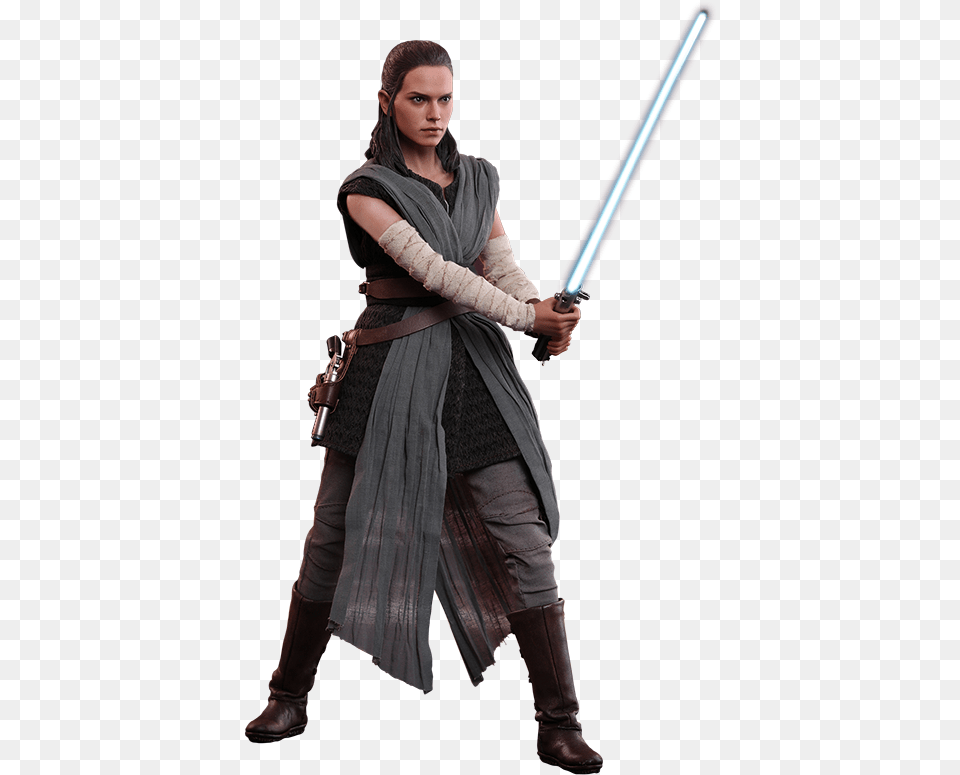 Jedi Rey Clip Black And White Library Rey The Last Jedi Costume, Sword, Weapon, Adult, Female Free Png