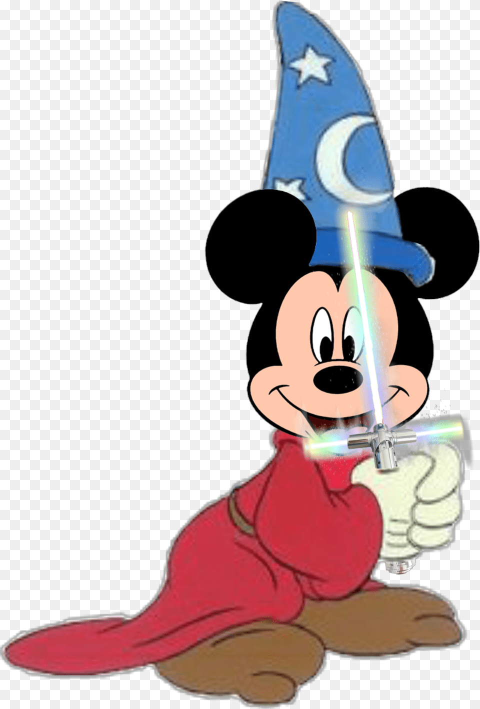 Jedi Sorcerer Mickey Cartoon, Clothing, Hat, People, Person Png Image