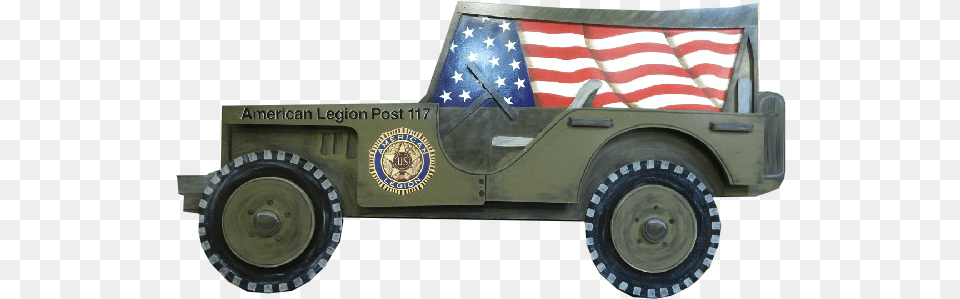 Jeep, Car, Transportation, Vehicle, American Flag Png Image