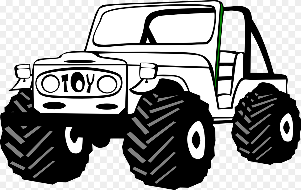 Jeep Black And White, Machine, Wheel, Bulldozer, Transportation Free Png