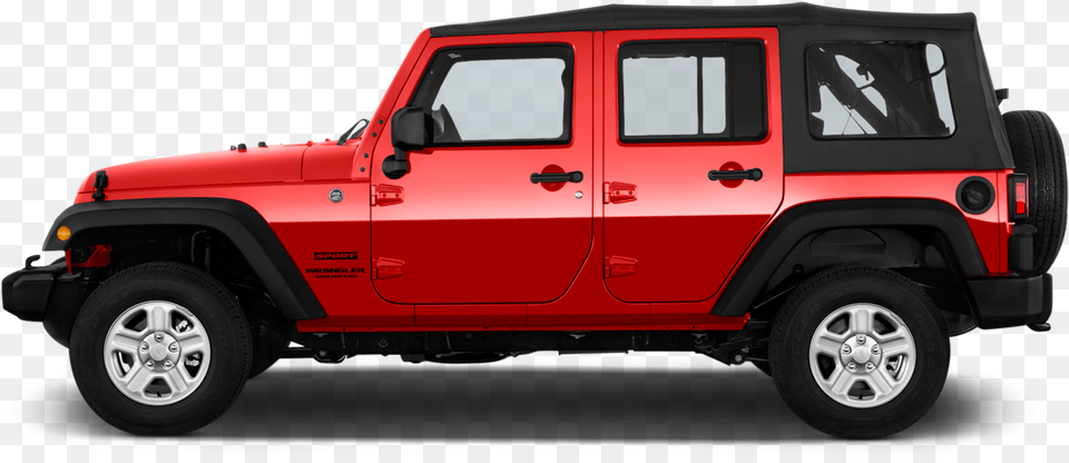 Jeep Drawing Side View Jeep Wrangler White Side, Wheel, Car, Vehicle, Machine Free Png Download