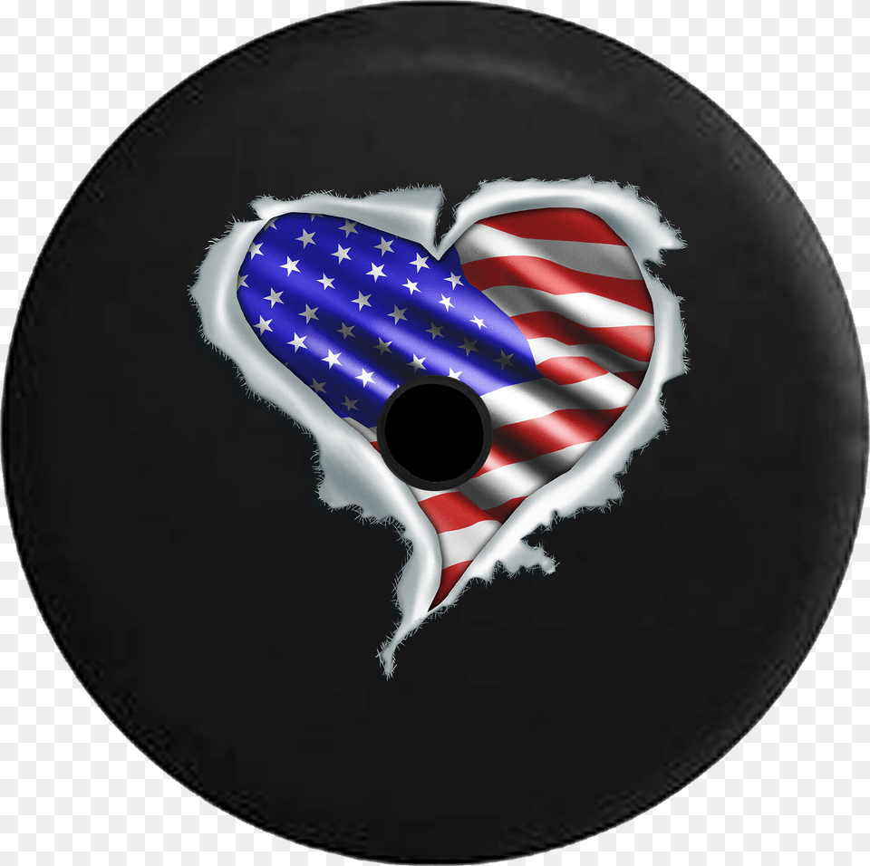 Jeep Wrangler Jl Backup Camera Day American Flag Heart Usa Flag Heart Free Png Download