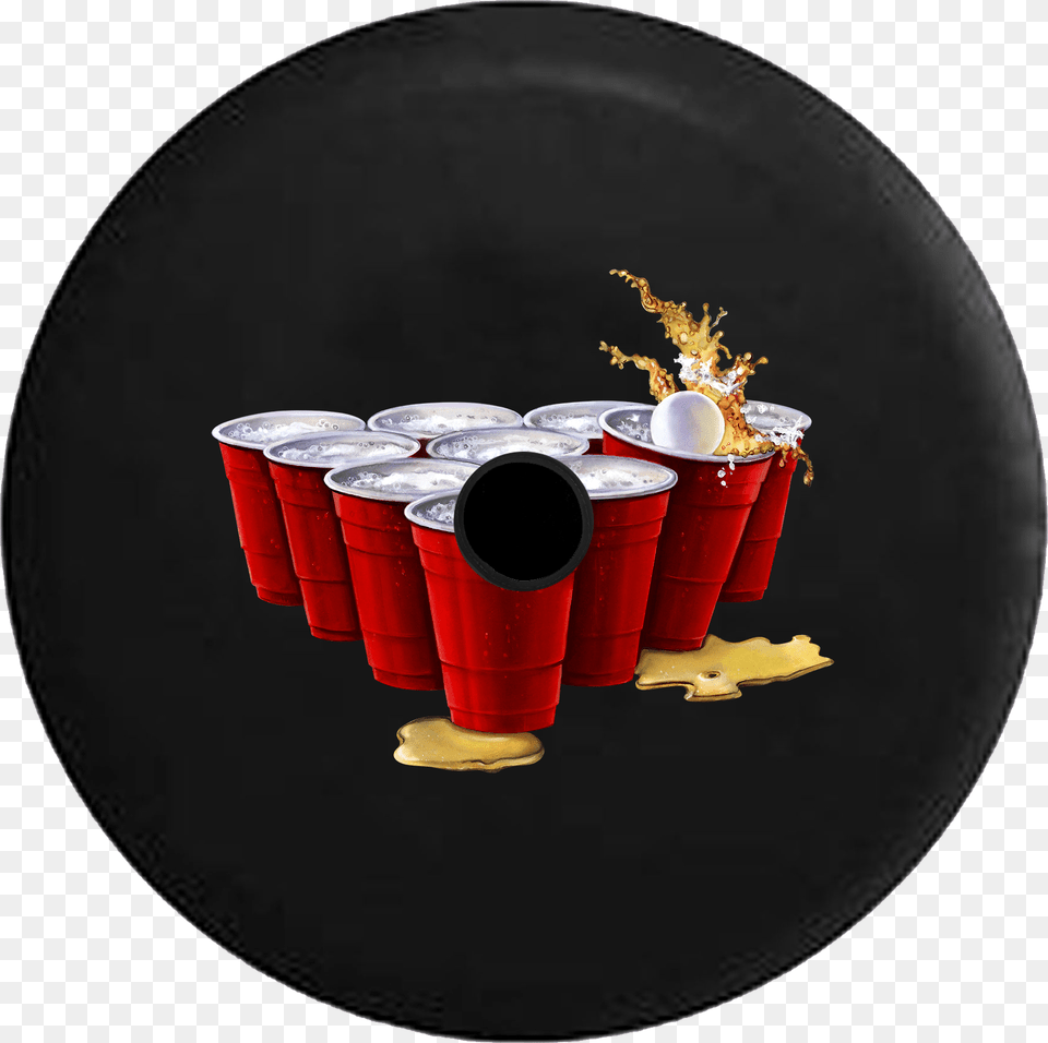 Jeep Wrangler Jl Backup Camera Day Beer Pong Red Cups Circle, Weapon, Can, Tin, Cup Free Transparent Png