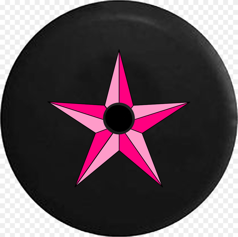 Jeep Wrangler Jl Backup Camera Day Pink Nautical Star Circle, Ball, Rugby, Rugby Ball, Sport Free Transparent Png