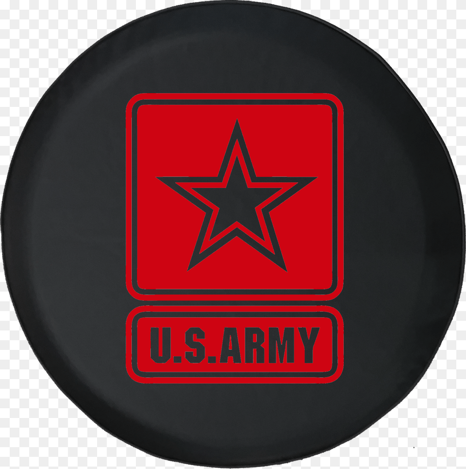 Jeep Wrangler Spare Tire Cover With Army Star Circle, Symbol, Frisbee, Toy, Logo Png Image