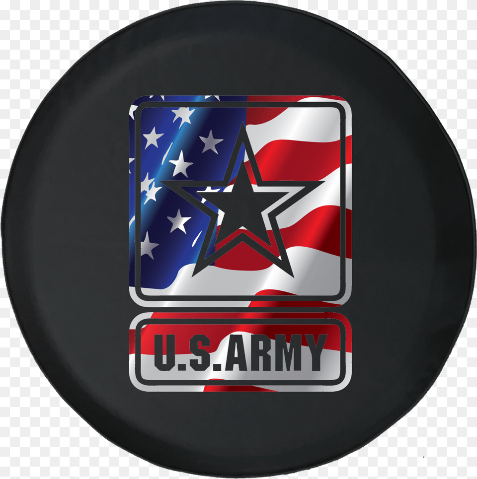 Jeep Wrangler Spare Tire Cover With Army Star Jk, Emblem, Symbol Free Png Download