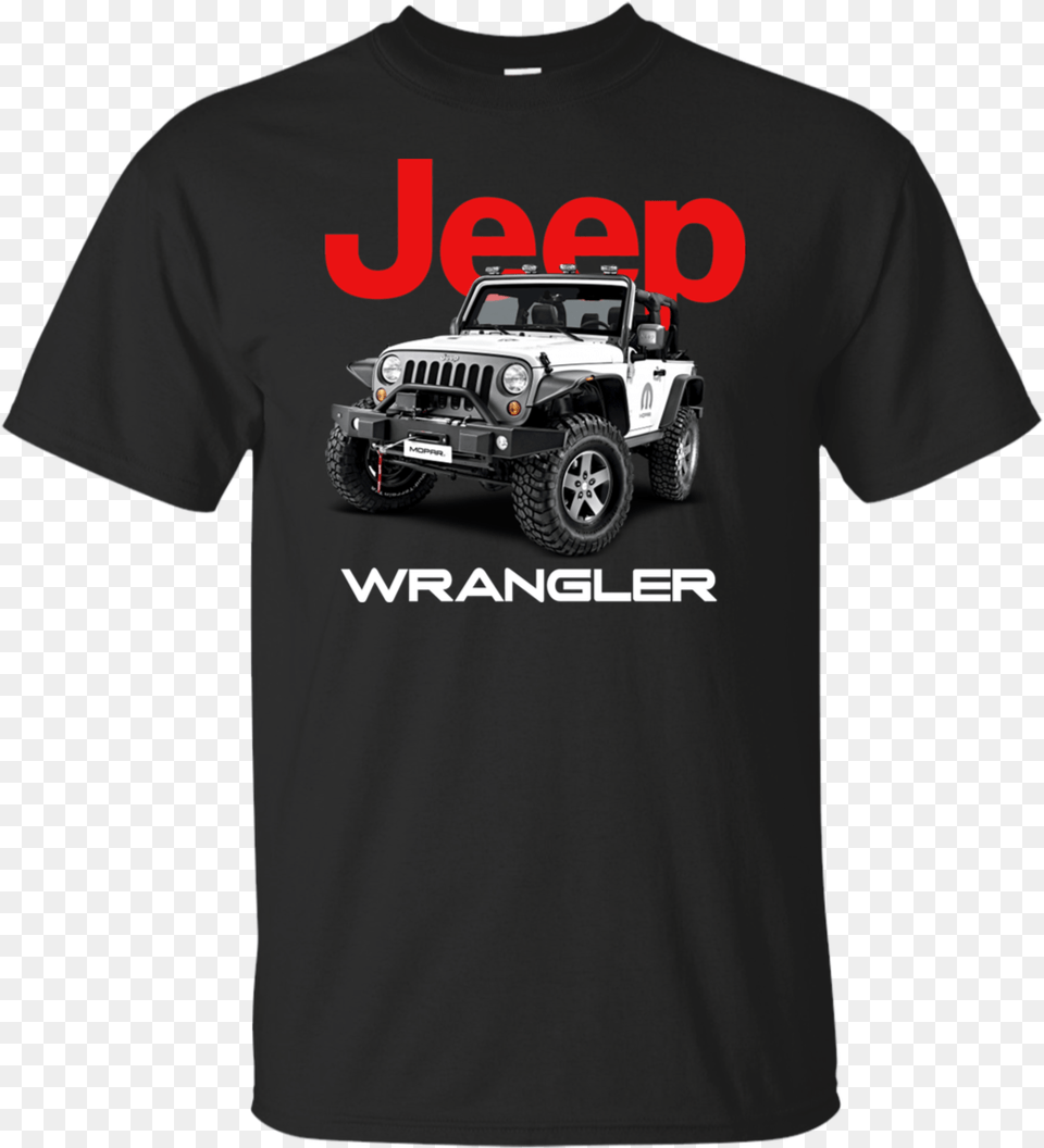 Jeep Wrangller Black T Shirt Car Logo Menu0027s Usa Short Sleeve Car Wars Shirt, T-shirt, Clothing, Wheel, Machine Png Image