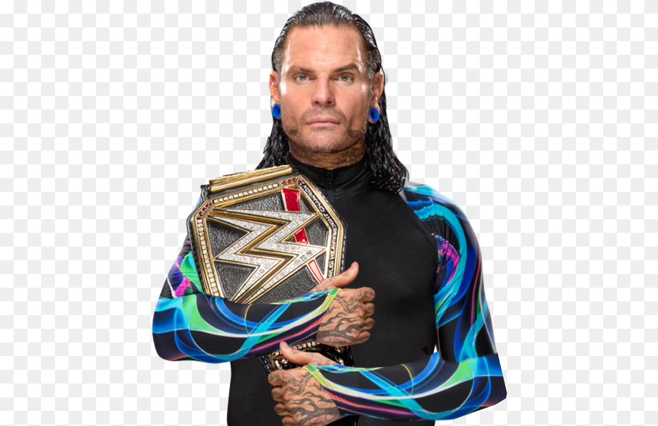 Jeff Hardy 2017 Hardy Boyz Raw Tag Team Champions, Accessories, Skin, Person, Tattoo Png Image