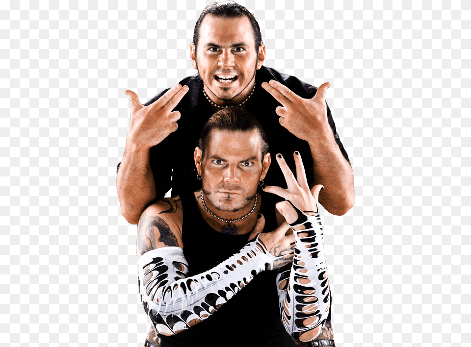 Jeff Hardy And Matt Hardy Tag Team Champions The Hardy Boyz, Tattoo, Person, Portrait, Skin Free Png Download