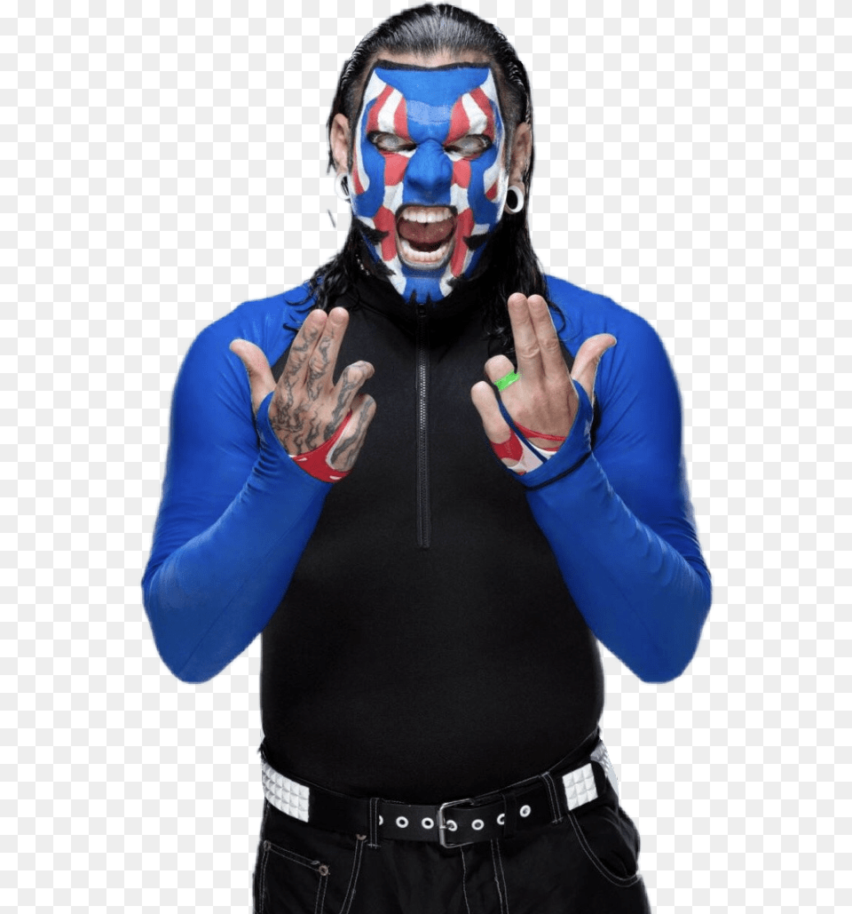 Jeff Hardy Face Paint 2018 Jeff Hardy American Face Paint, Adult, Person, Man, Male Png