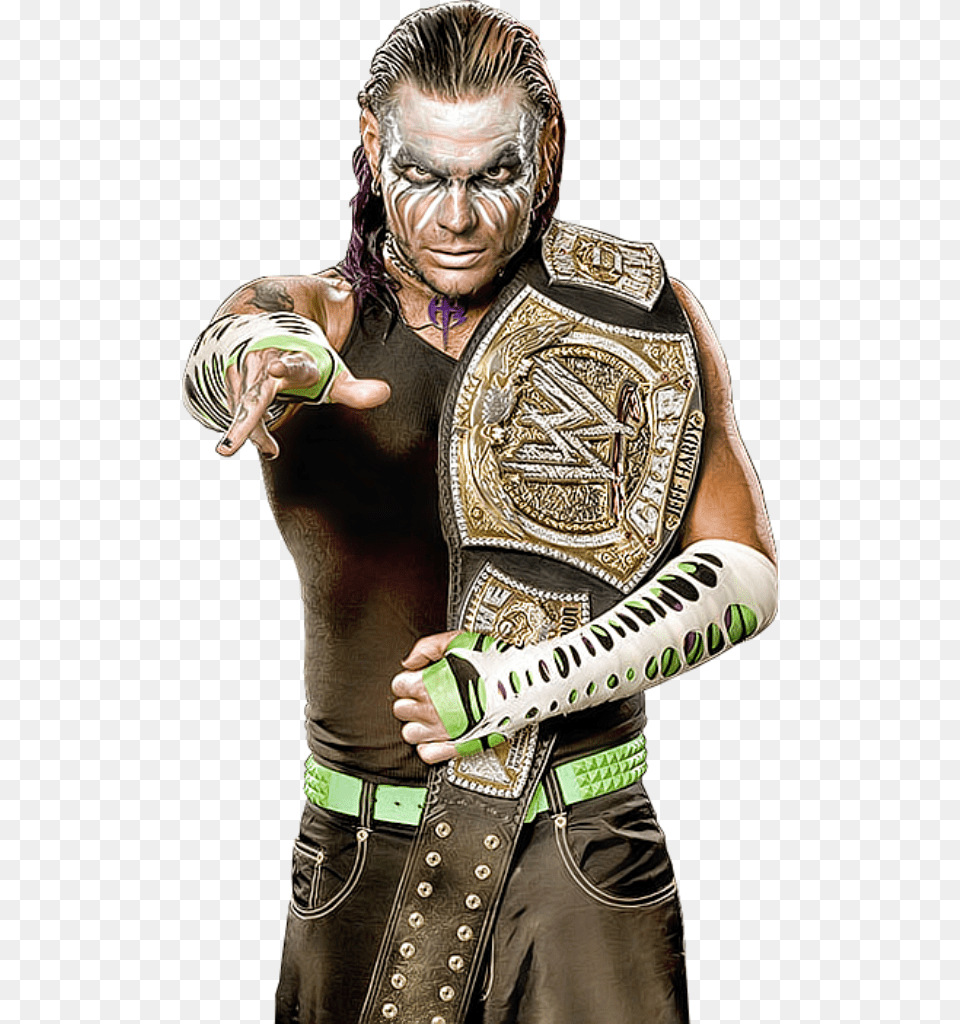 Jeff Hardy With Wwe Championship, Accessories, Belt, Man, Male Free Png Download
