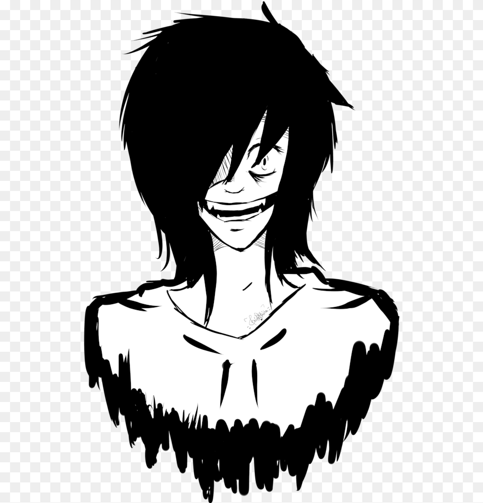 Jeff The Killer 1png Jeff The Killer, Adult, Stencil, Publication, Person Free Png Download