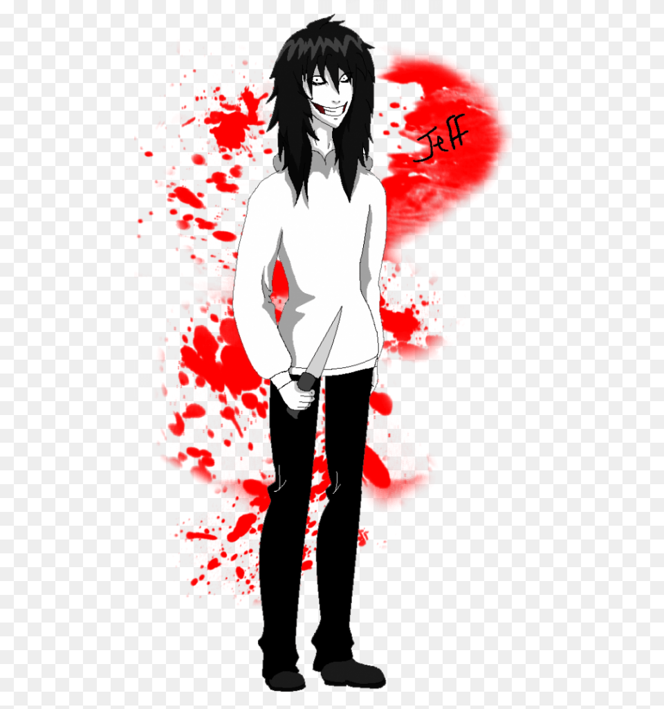 Jeff The Killer Anime Transparent De Jeff The Killer, Book, Comics, Publication, Adult Free Png Download