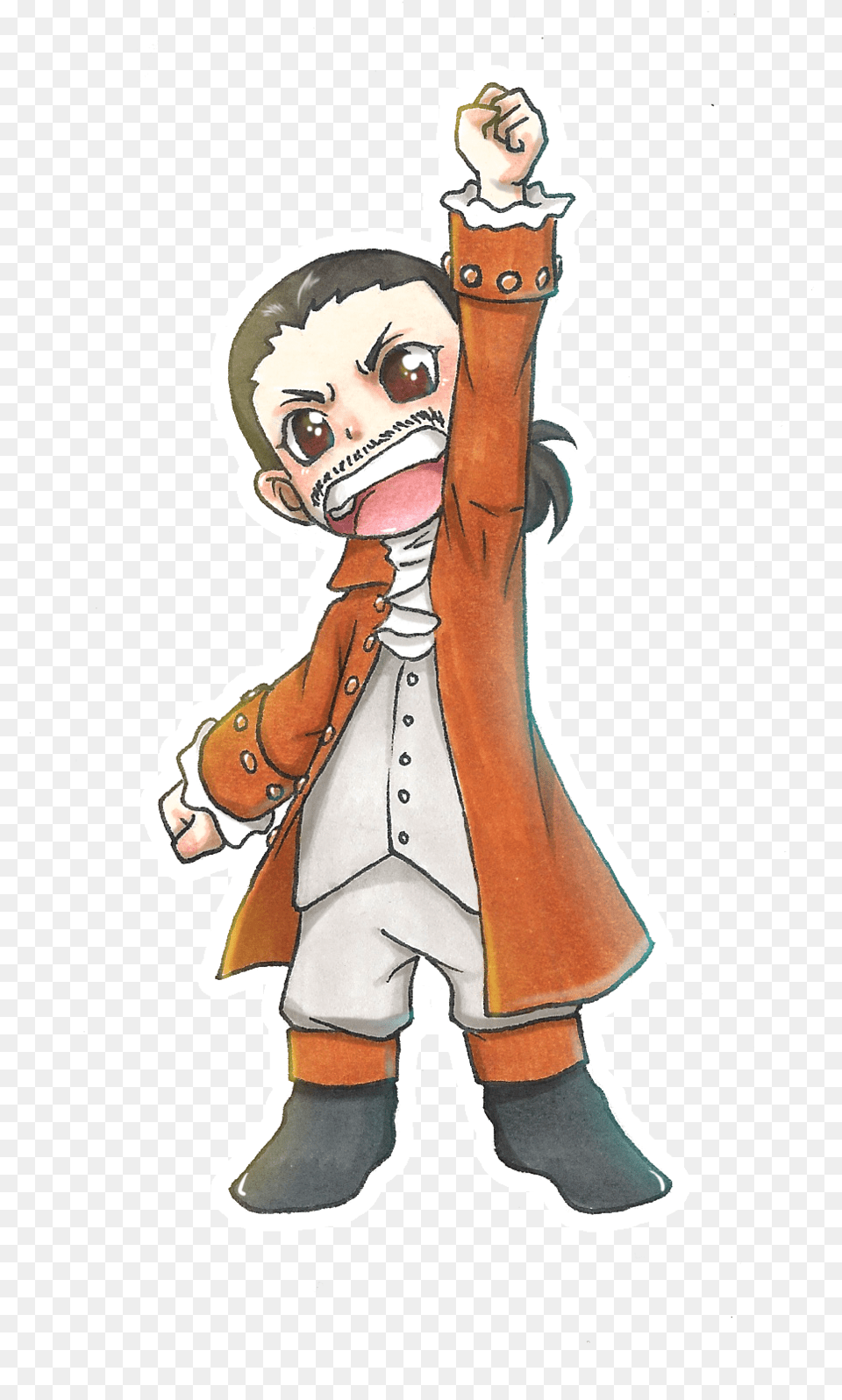 Jefferson Clipart Alexander Hamilton Chibi Alexander Hamilton Cartoon, Publication, Person, Comics, Coat Png Image