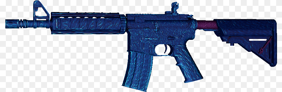 Jeger Csgo M4a4 Ice Chamber, Firearm, Gun, Rifle, Weapon Png Image