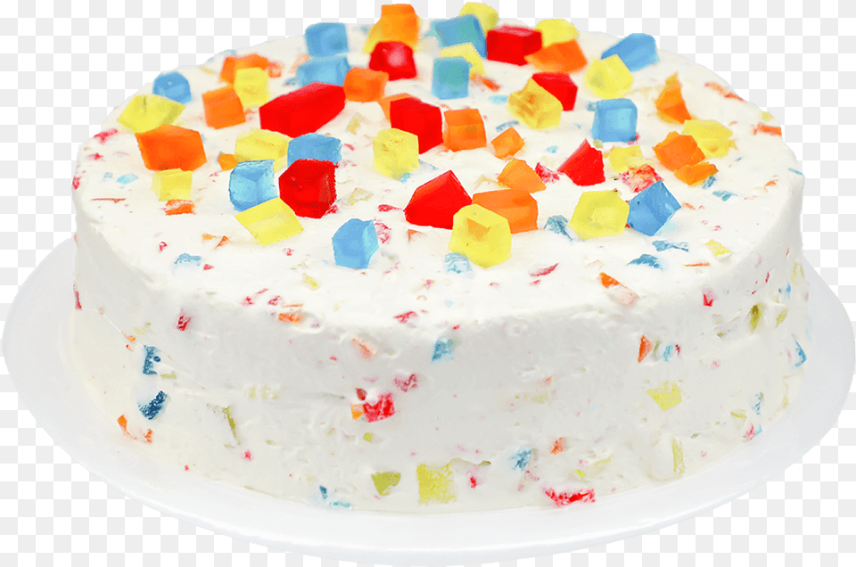 Jello Cake Cold Birthday Cake, Birthday Cake, Cream, Dessert, Food Free Png Download