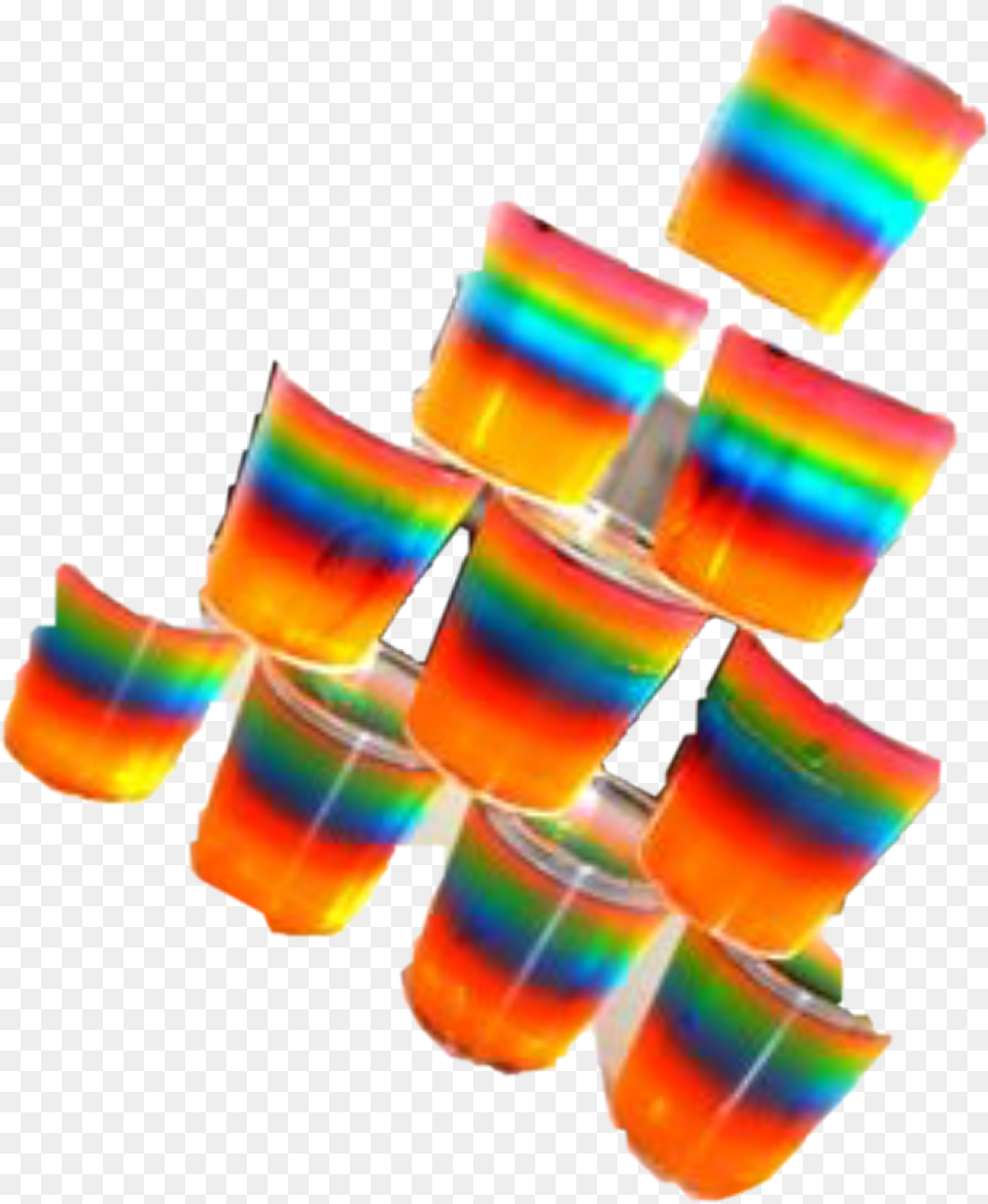 Jello Jelloshots Freetoedit Rainbow Jello Shots, Food, Jelly Free Png Download