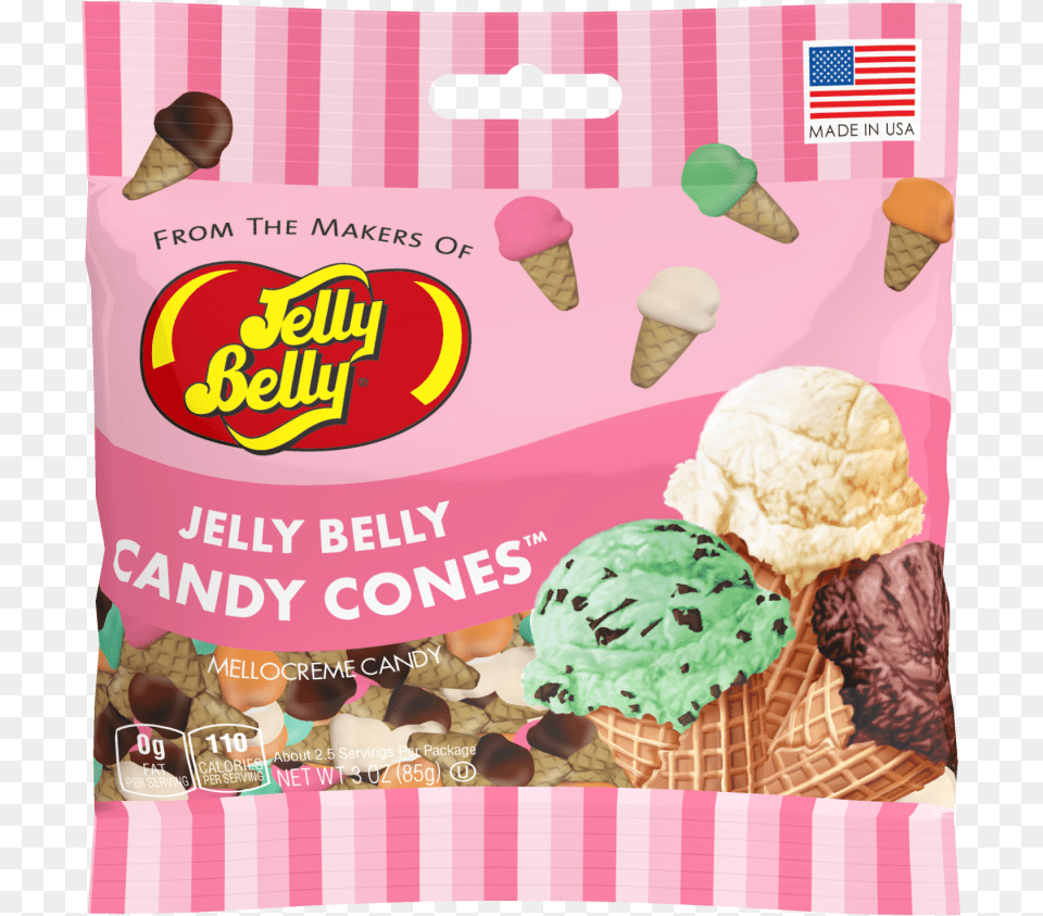 Jelly Belly Candy Cones, Cream, Dessert, Food, Ice Cream Free Transparent Png