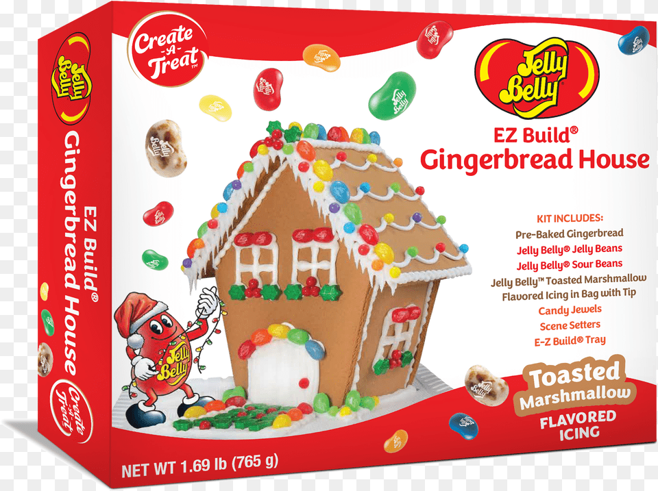 Jelly Belly Gingerbread House Kit, Sweets, Food, Cookie, Person Png