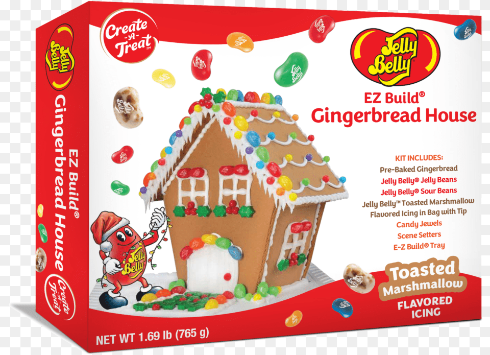 Jelly Belly Gingerbread House Kits, Sweets, Food, Cookie, Person Free Png Download