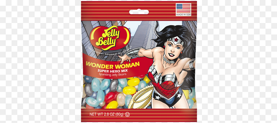 Jelly Belly Wonder Woman Super Hero Mix Jelly Beans Wonder Woman Jelly Beans, Book, Comics, Publication, Advertisement Png