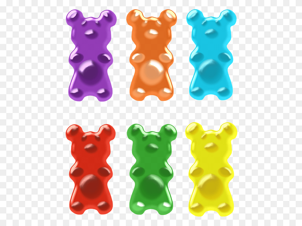 Jelly Candies, Animal, Bear, Food, Mammal Free Png