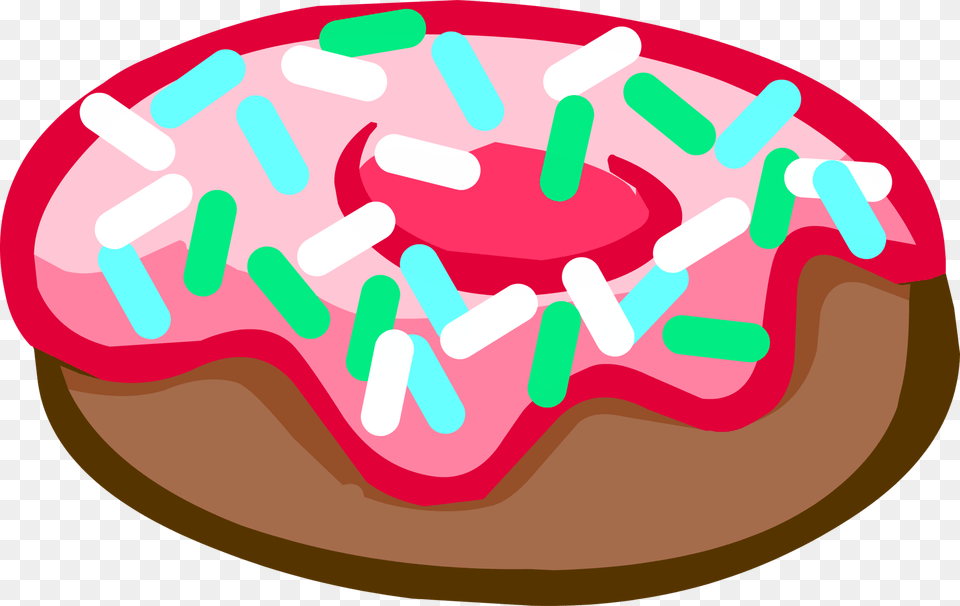 Jelly Donut Clipart Donut Club Penguin, Food, Sweets, Ketchup Png Image