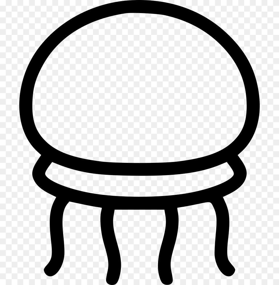 Jellyfish, Silhouette, Stencil Free Png Download