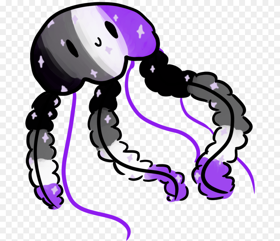 Jellyfish Clipart Ace Lgbtq Asexual Fan Art, Purple, Baby, Person, Animal Png Image