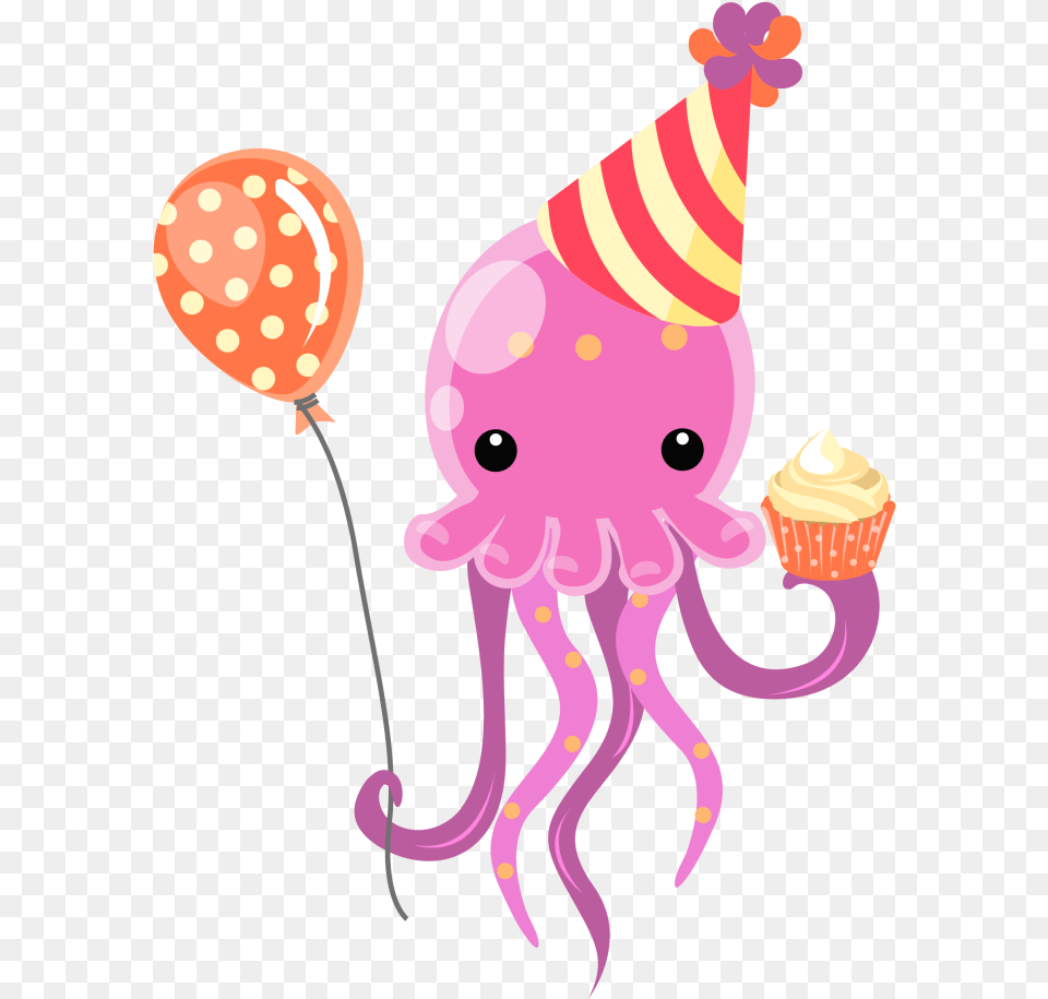 Jellyfish Clipart Happy Jellyfish Jellyfish Happy Birthday Clipart, Clothing, Hat, Animal, Sea Life Free Png Download