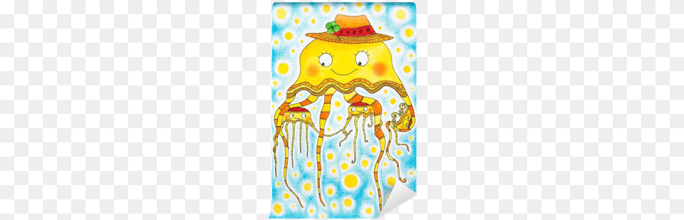 Jellyfish Family Child39s Drawing Watercolor Painting Watercolor Painting, Art, Modern Art, Animal, Sea Life Free Transparent Png