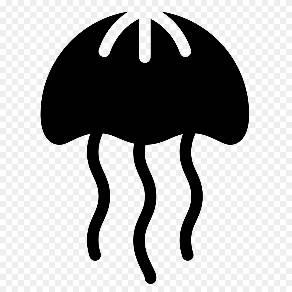 Jellyfish Filled Icon, Gray Free Png Download