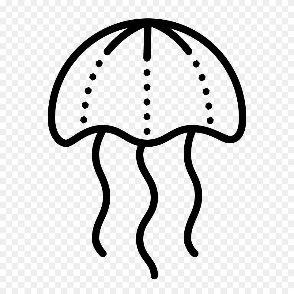 Jellyfish Icon, Gray Free Png Download