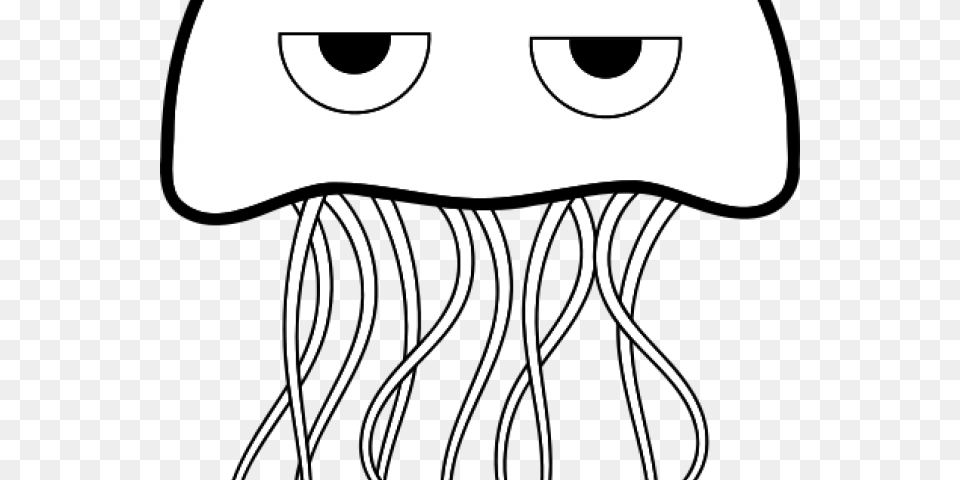 Jellyfish Outline Gambar Sketsa Ubur Ubur, Animal, Sea Life, Invertebrate Free Transparent Png