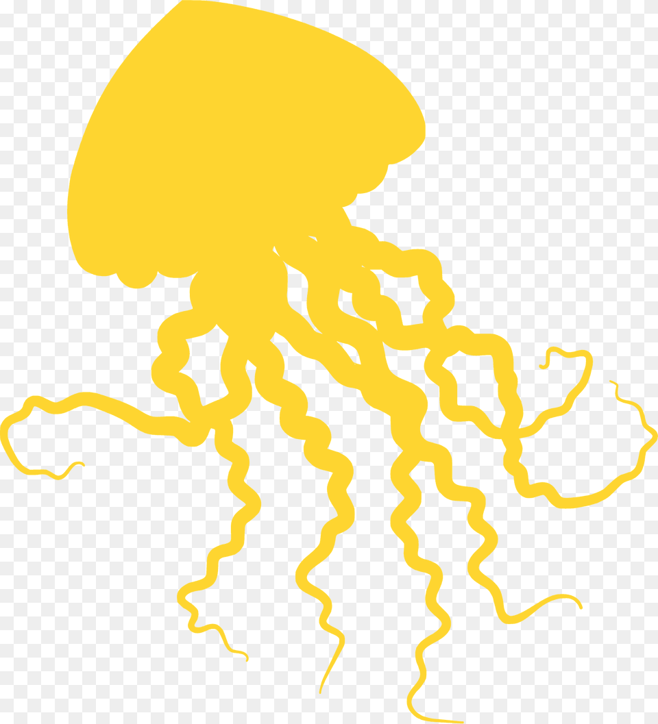Jellyfish Silhouette, Animal, Invertebrate, Sea Life Free Png