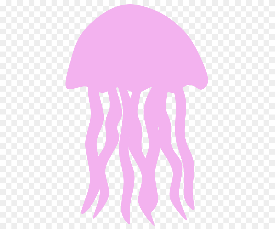 Jellyfish Silhouette, Animal, Invertebrate, Sea Life, Adult Free Png