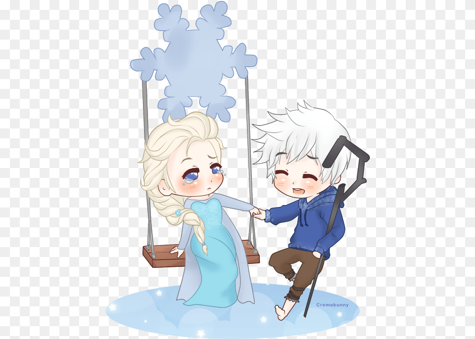 Jelsa By Cremebunny Jack Frost And Elsa Anime, Book, Comics, Publication, Baby Png