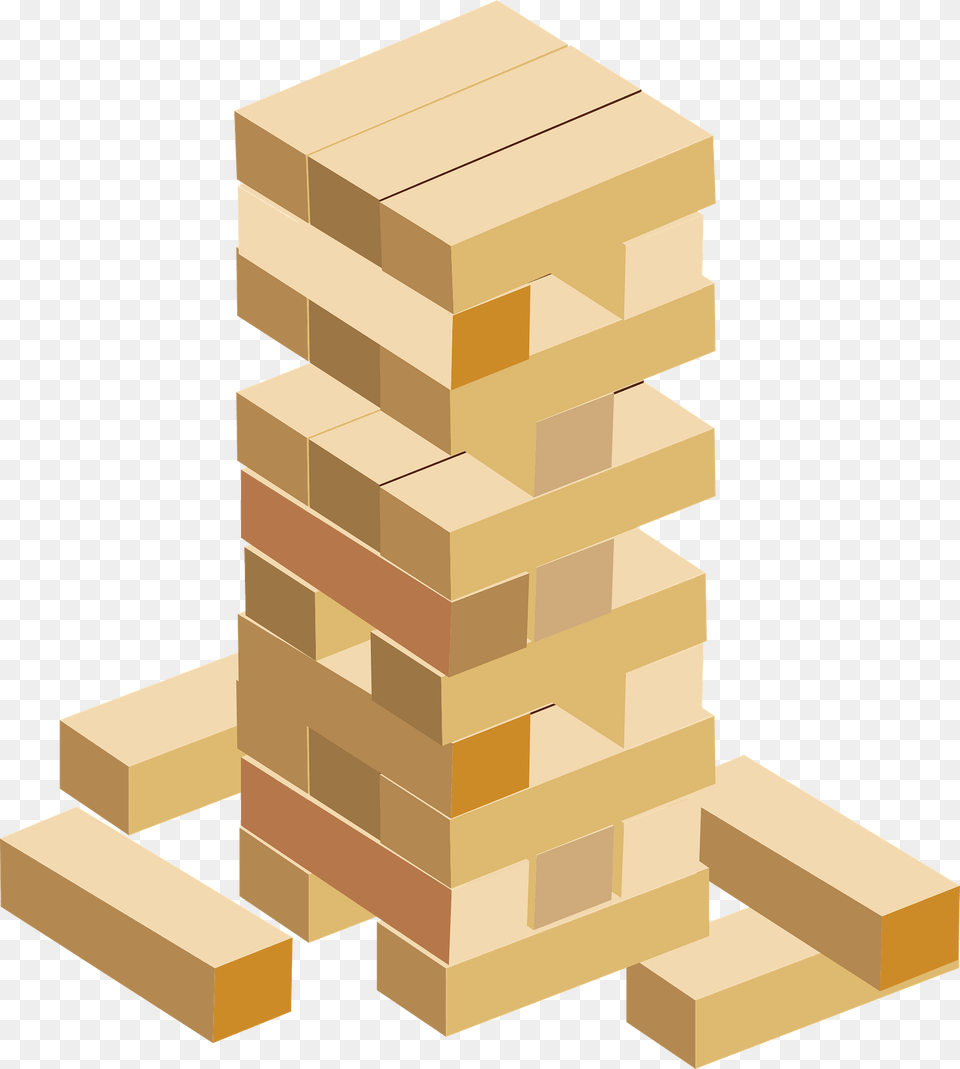 Jenga Game Toy Clipart, Lumber, Plywood, Wood Free Png Download