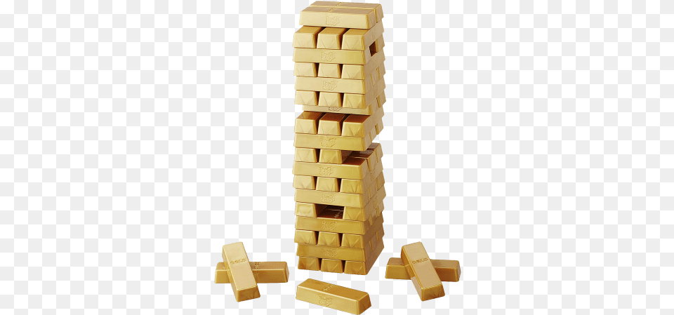 Jenga Gold New Hasbro 1000g Jenga Gold, Treasure, Wood Png Image