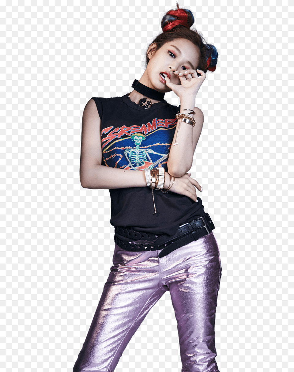 Jennie Black Pink, Hand, Body Part, Clothing, Teen Free Png Download
