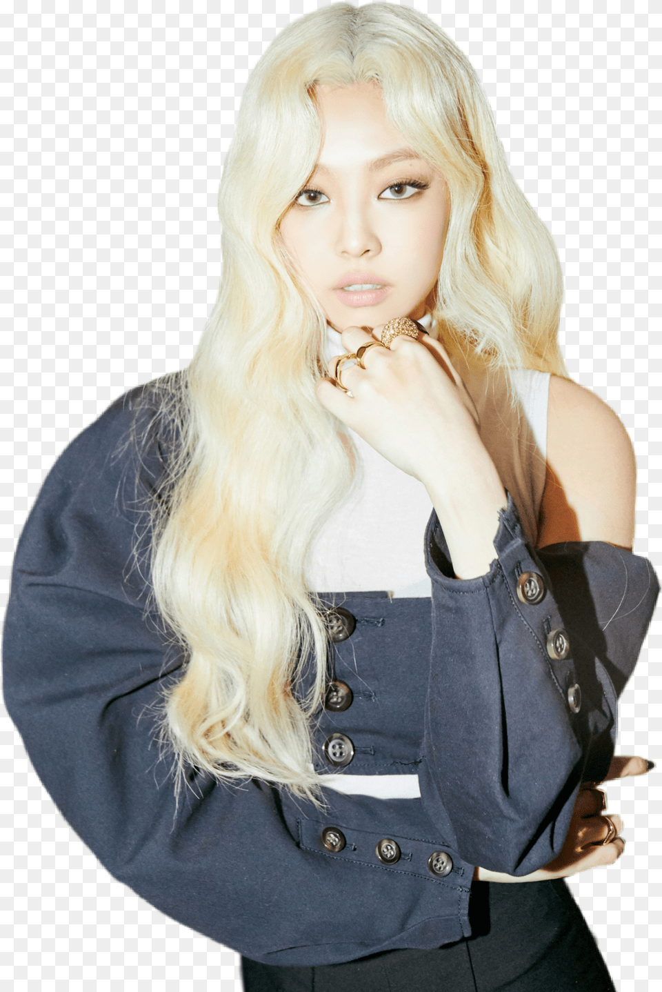 Jennie Kim Sticker Kill This Love Blackpink Teaser, Accessories, Person, Handbag, Hair Png Image