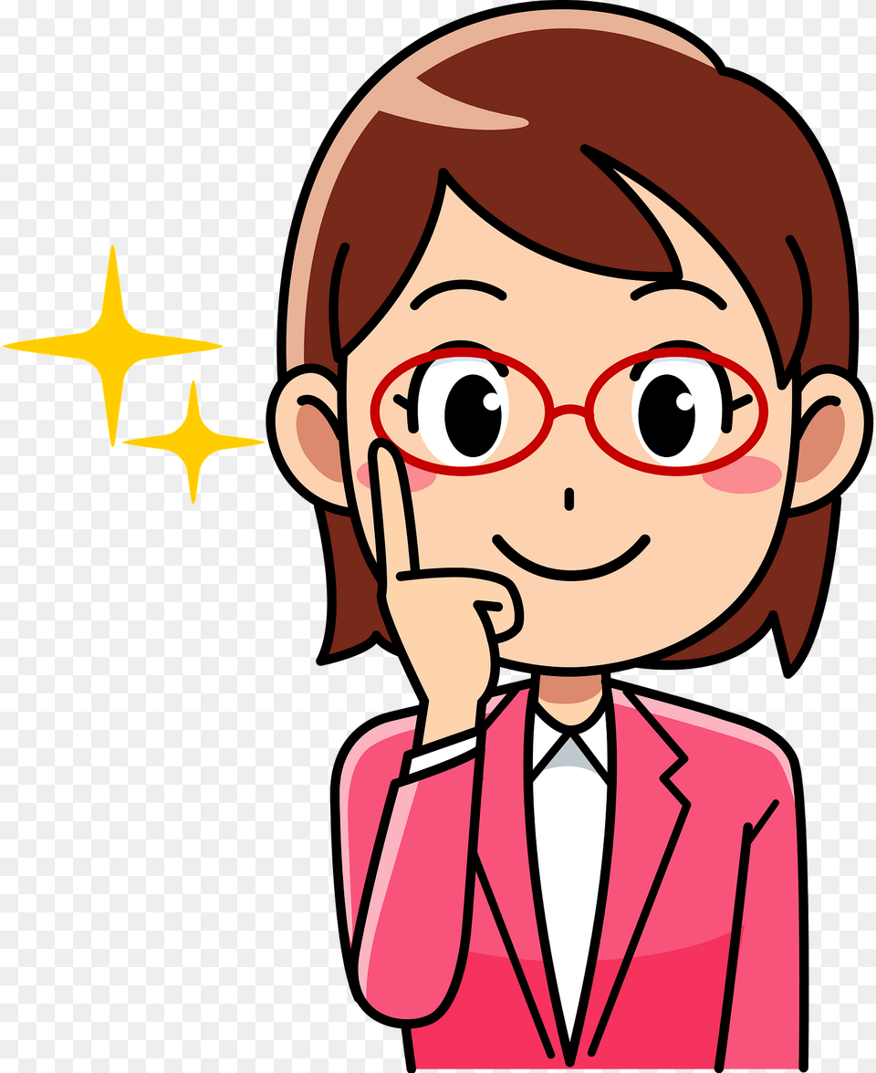 Jennifer Businesswoman Is Wearing Glasses Clipart, Book, Comics, Publication, Baby Png