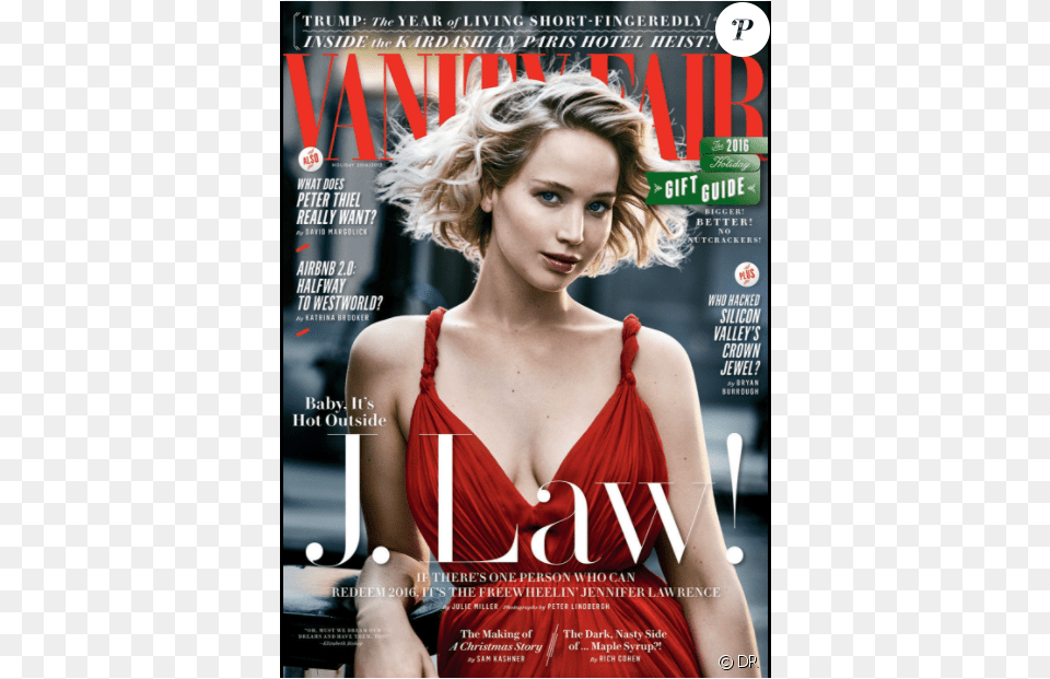 Jennifer Lawrence En Couverture De Vanity Fair Vanity Fair 2017 Cover, Publication, Adult, Female, Person Free Png Download