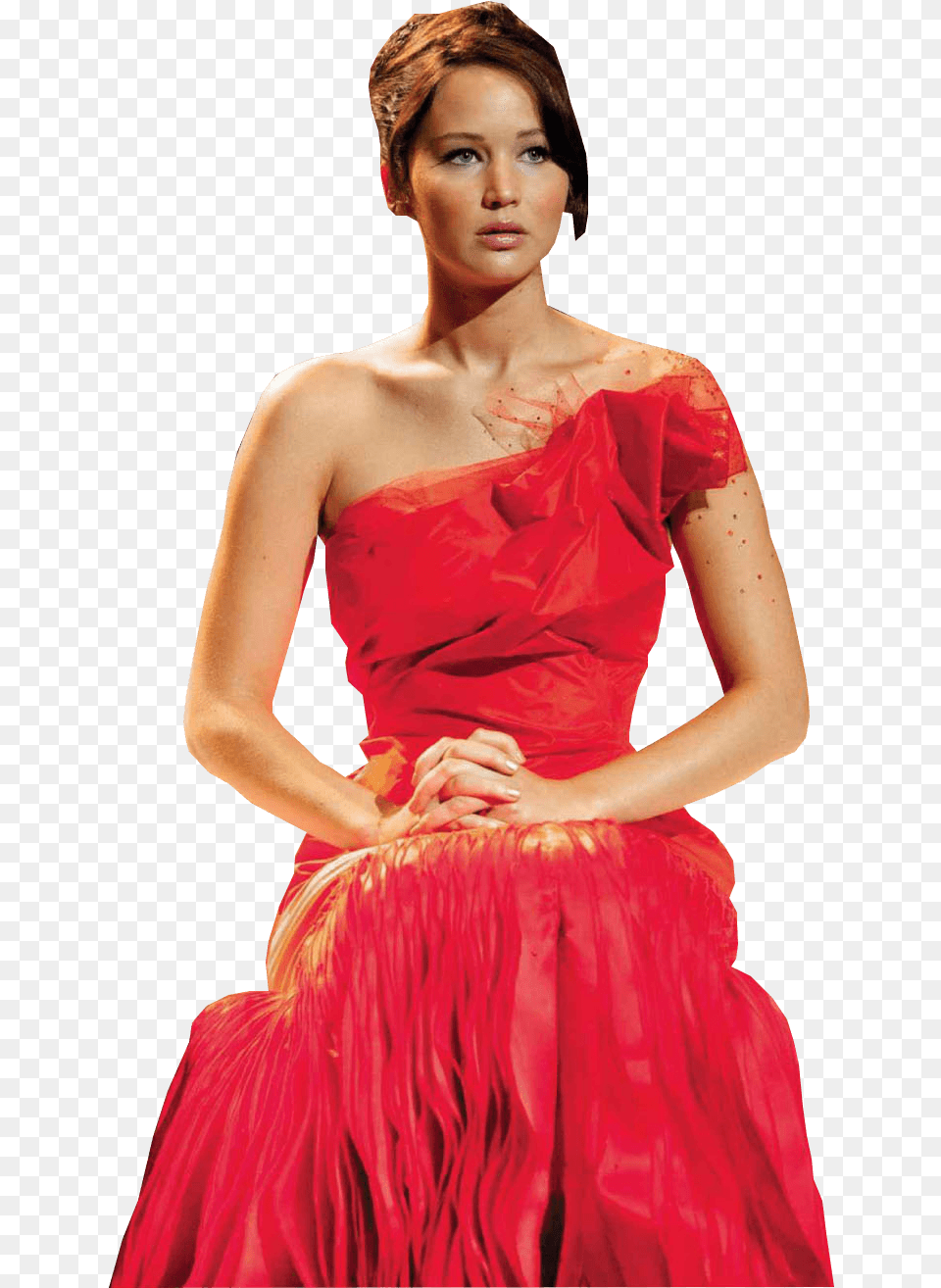 Jennifer Lawrence Red Dress Jennifer Lawrence Transparent, Adult, Person, Gown, Formal Wear Free Png Download