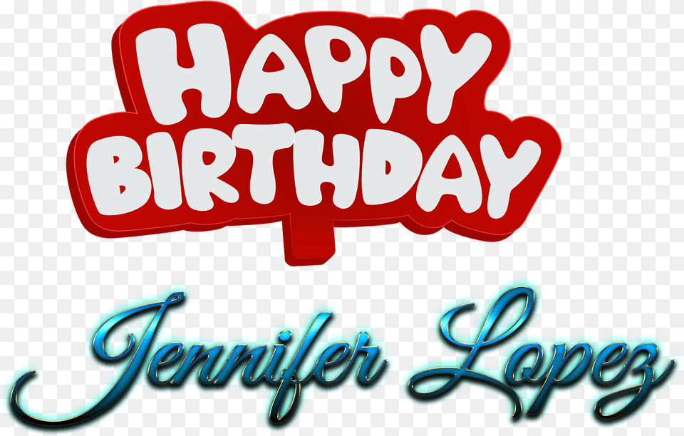 Jennifer Lopez Happy Birthday Name Logo Calligraphy, Text Free Png Download